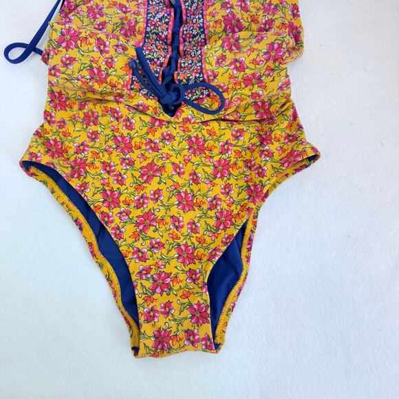 Skinny Dippers Women's Jelly Beans Suga Babe Lace Up Front One Piece Size M 8706 - Picture 7 of 9